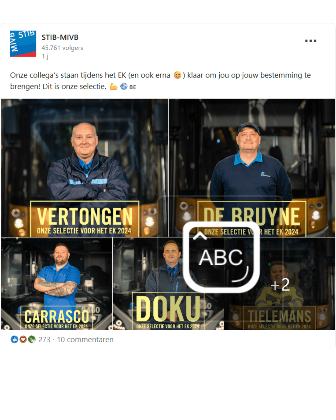 ilikemedia-wk-voetbal-stib-mivb-linkedin-post STIB-MIVB haakt in op de Rode Duivels tijdens het WK voetbal